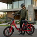 Электровелосипед Green Giant U18 Eco 600W Black - грузовой усиленный багажник красный  UqGR45 фото 3