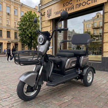 Електровелосипед EVOBIKE Luna TRIO 1200W 60V Сірий - Триколісний електротранспорт для міста та дачі Luna3 фото