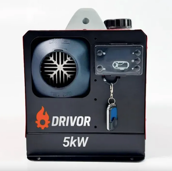 Автономний дизельний обігрівач (Webasto) Drivor 5 кВт (12В/24В/220В) з LCD-дисплеєм та пультом ДК 8788-76677 фото