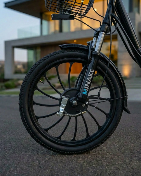 Електровелосипед MINAKO PRO 20" 800W подвійна амортизація  15Ah 48W з розкладним сидінням-багажником  MINAKO20 фото
